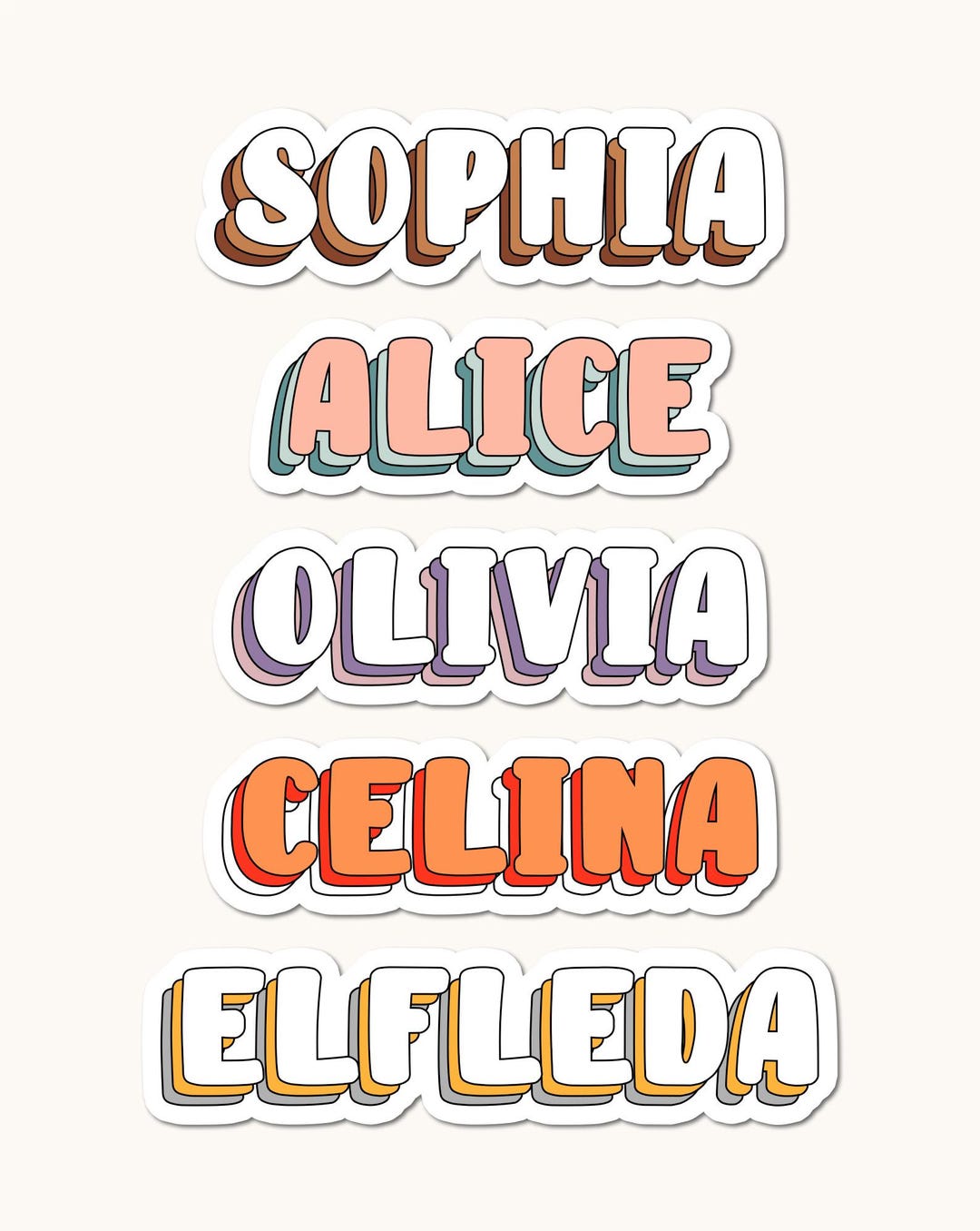 Personalized Waterproof Vinyl Name Decal: Custom Stickers for Laptop ...