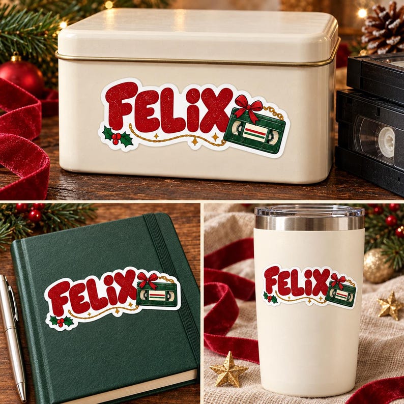 Personalized Christmas Nurse Gift Name Sticker, Printed Vinyl Decal for ...