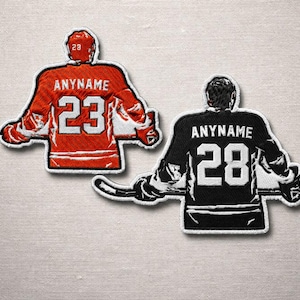 Personalized Hockey Player Name & Number patch - Waterproof Vinyl patch