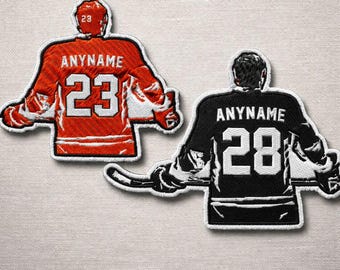 Personalized Hockey Player Name & Number patch - Waterproof Vinyl patch
