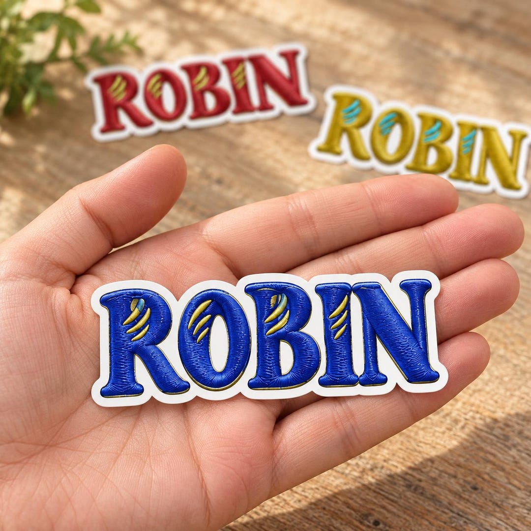 Personalized Softball Serif Ball Letters Name Sticker, Custom Player ...