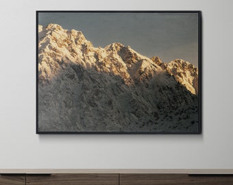 Photography poster Tatry Mountains Five Ponds Sunrise Photo Print Horizontal Wall Deco