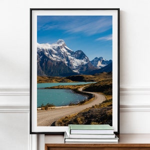 Fine Art Print Patagonia Mountain Lake View Landscape Photo Print Nature Wall Decoration Trekking image 1