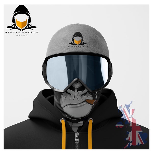 Gorilla - Hidden Agenda Face Mask - Snood Face Shield Mask Bandana Neck Sock Seamless Tube Scarf Buff