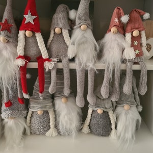 6 PDF pattern downloads for Christmas Gonks/Gnomes