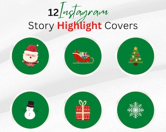 12 groene kerst instagram highlight covers