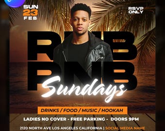 Club Flyer Template for Canva, DIY Event Flyer, Party Flyer, Digital Birthday Flyer, DJ Party Invite, Social Media, Instagram Promo