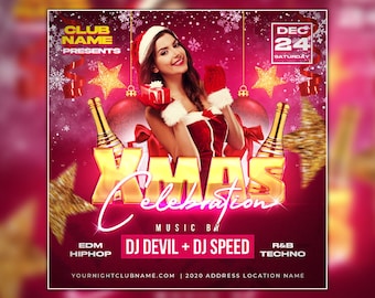 Xmas Party Flyer Psd