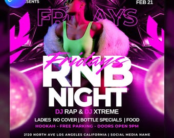 Club Flyer Template for Canva, DIY Event Flyer, Party Flyer, Digital Birthday Flyer, DJ Party Invite, Social Media, Instagram Promo