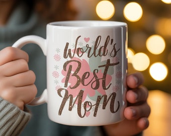 World's Best Mom Mug, Floral Mother's Day Mug, Coffee Mug for Mom, Unique Mom Gift, Pink Floral Mug, Mother's Appreciation Present