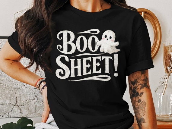 Funny Ghost T-Shirt, Halloween Humor Tee, Cute Ghost Shirt, Spooky Season Apparel, Halloween Gift, Retro Halloween Shirt Cheeky Ghost Boo