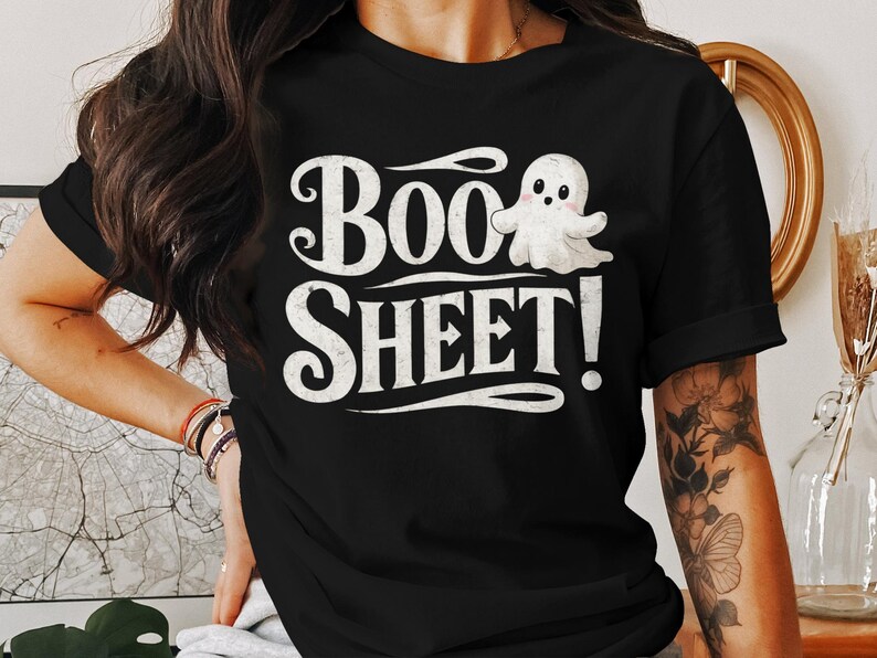 Funny Ghost T-Shirt, Halloween Humor Tee, Cute Ghost Shirt, Spooky Season Apparel, Halloween Gift, Retro Halloween Shirt Cheeky Ghost Boo