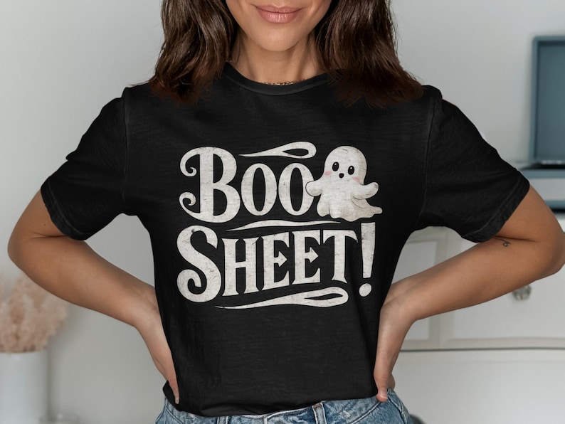 Funny Ghost T-Shirt, Halloween Humor Tee, Cute Ghost Shirt, Spooky Season Apparel, Halloween Gift, Retro Halloween Shirt Cheeky Ghost Boo