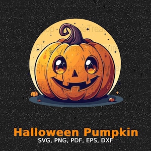 Halloween Pumpkin SVG Clipart, Uroczy Jack-O-Lantern Wektor, Jesienny Sezon Dynia Cyfrowy Plik Cięcia, Projekt Rzemiosła Świątecznego, Dekoracja Jesienna