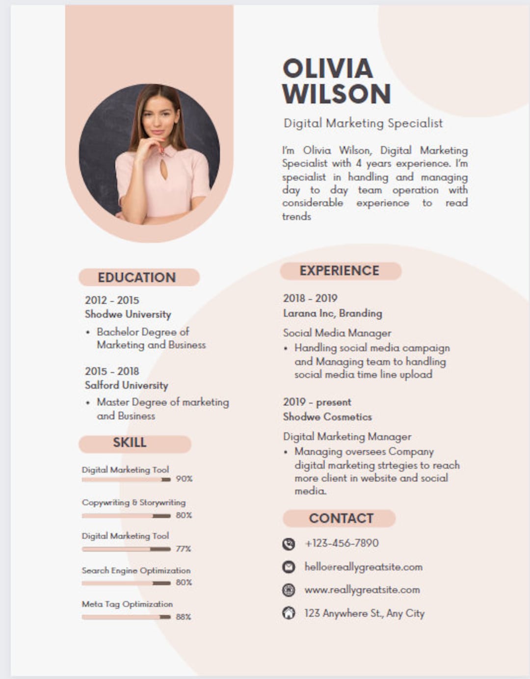 2 canva editable resume template customizable resume template digital