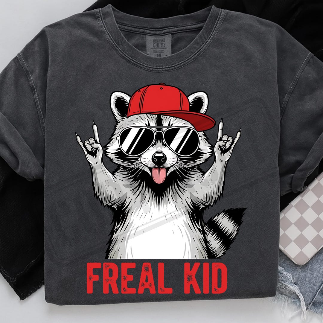 Kid Crew Racoon Funny Raccoon Kid PNG: Feral Child Sublimation Design (digital Download ...