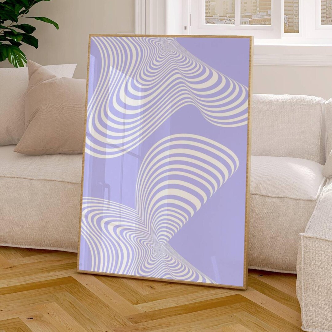 Periwinkle Abstract Periwinkle Wall Art Printable, Light Purple Abstract Art for Girls ...