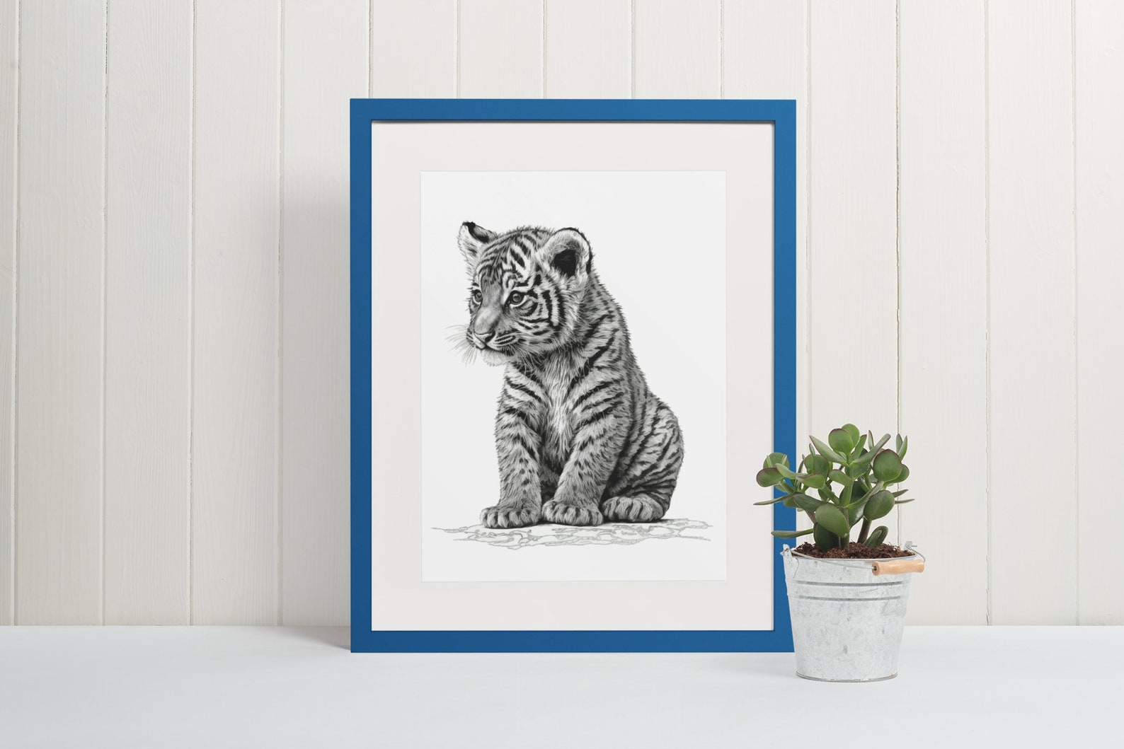 Cub Prints Tiger Cub Print, Black & White, Printable Wall Art, Digital Download ...