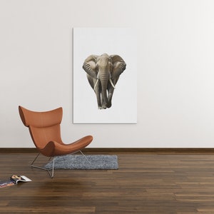 Elephant Print, Colour, Printable Wall Art, Digital Download Art ...