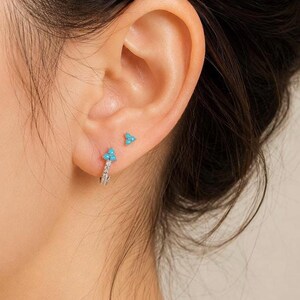 Sterling Silver 925 Ear Cuff Huggie Set, Curated Ear Stack, Multiple Piercings