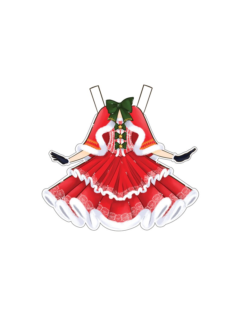 Lolita Starla Paper Doll, Printable Paper Doll Dress up Kit, Anime