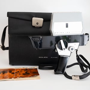TESTED and WORKING Paillard Bolex 155 Macrozoom Super 8 mm film camera, 1970s Retro Analogue Movie Cinema Camera + Bag Made in Switzerland