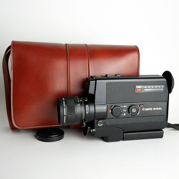 Working Vintage Canon 514XL Super 8 Film Camera, 1970s 70's Retro Analogue Movie Film Camera + Original Canon Bag + Lens cap Made in Japan