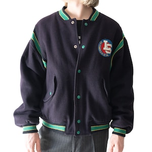 80s Wool Bomber - Etsy