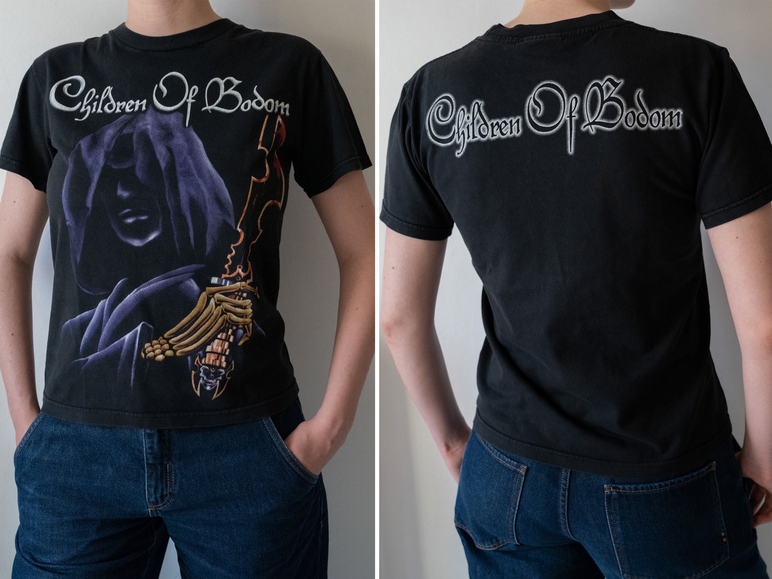 2000s Children of Bodom T-shirt, Vintage Rock Original Art Print