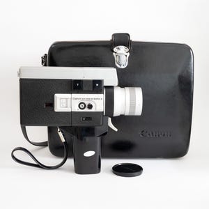 TESTED and WORKING Vintage Canon Auto Zoom 518 Super 8 Film Camera, 1980s 1970s 70s Retro Analogue Movie Film Camera + Original hard case