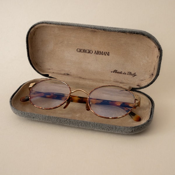 Vintage Unisex Giorgio Armani Glasses with new Essilor Clear blue UV lenses zero magnification