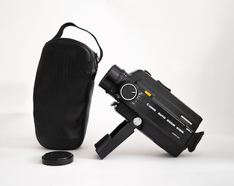 Vintage Canon Auto Zoom 318M Super 8 Film Camera with Bag, 1970s Analogue Movie