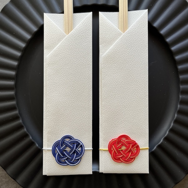 Chopstick holder for party favor Chopstick sleeves Japanese chopsticks for guest Mizuhiki