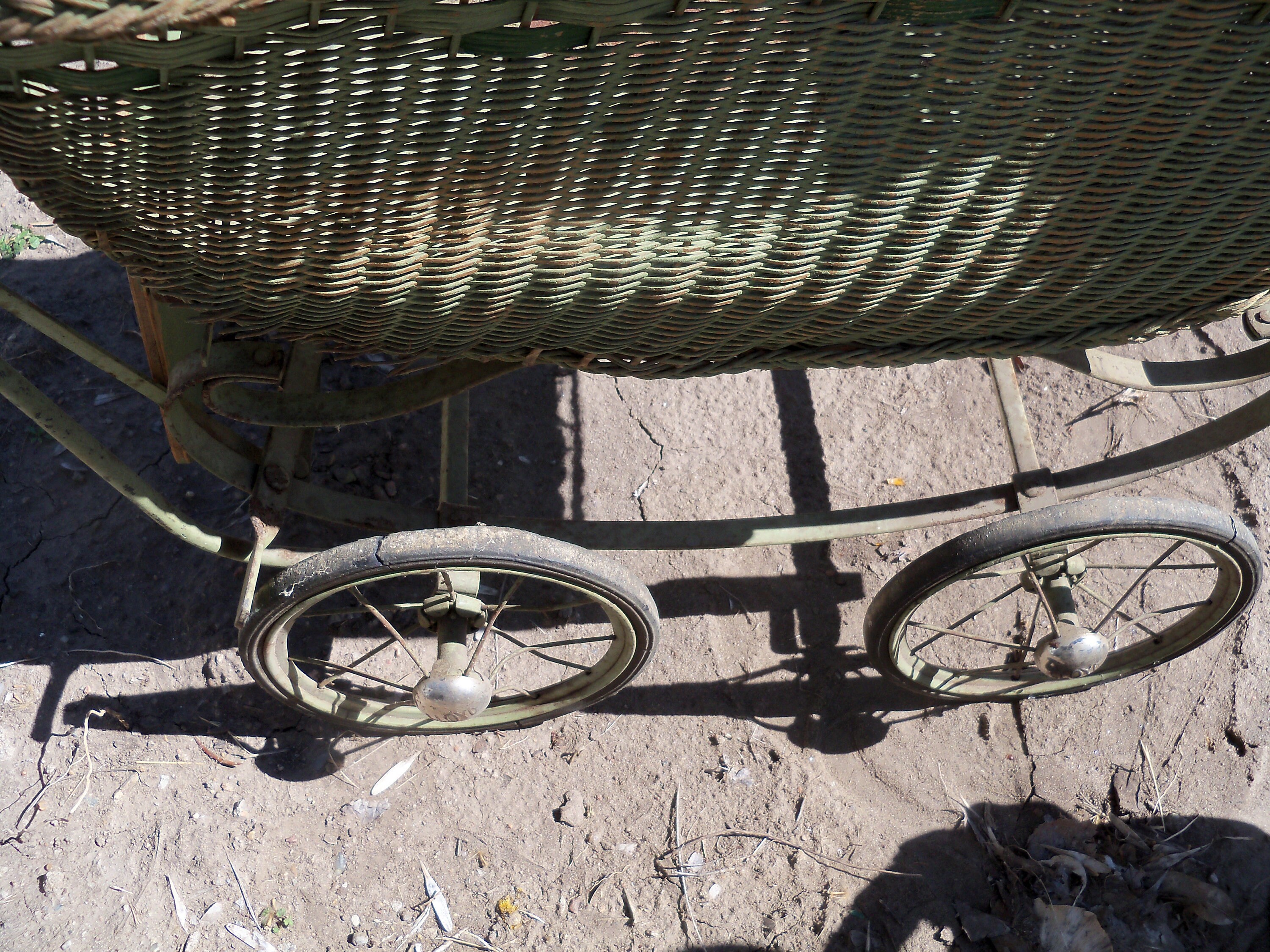 Antique BABY DOLL BUGGY Wicker 1930s Etsy