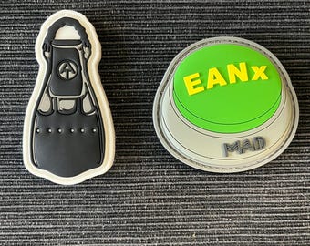 Parches de moral para buceadores: botón fácil de usar con aletas de natación y nitrox, brillan en la oscuridad