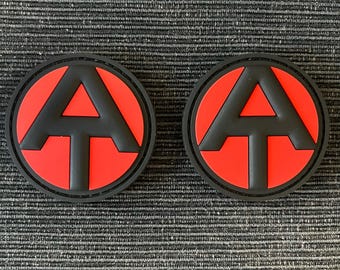 Paquete de 2: Gi Joe ADVENTURE TEAM, parches de moral de PVC, 2 pulgadas, fijación con velcro.