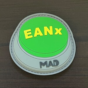 EANx "Easy Button" PVC-morallapp, 2,5 tums kardborrefäste, NITROX Scuba