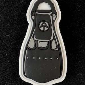 Swim Fin PVC Morale patch, 3 inch Hook & Loop Attachment, Scuba Jet Rocket Adventure Team Swimmer