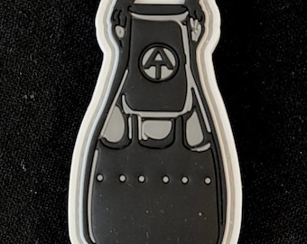 Parche de moral de PVC para aletas de natación: emblema de buzo que brilla en la oscuridad