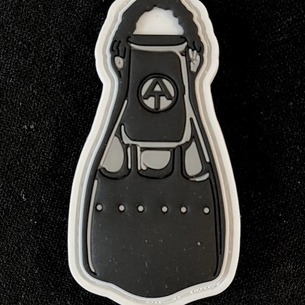 Swim Fin PVC Morale Patch: Glow in the Dark Scuba Diver Emblem
