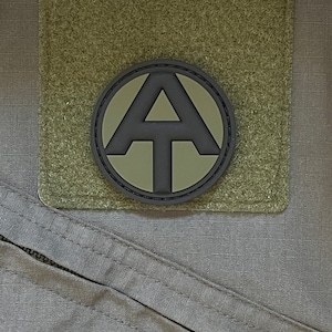 Gi Joe Adventure Team, OD (Army) Green PVC Morale Patch, 2 inch, hook & loop attachment