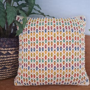 Mosaic Crochet Rainbow Speckle Cushion Pattern, PDF Pattern