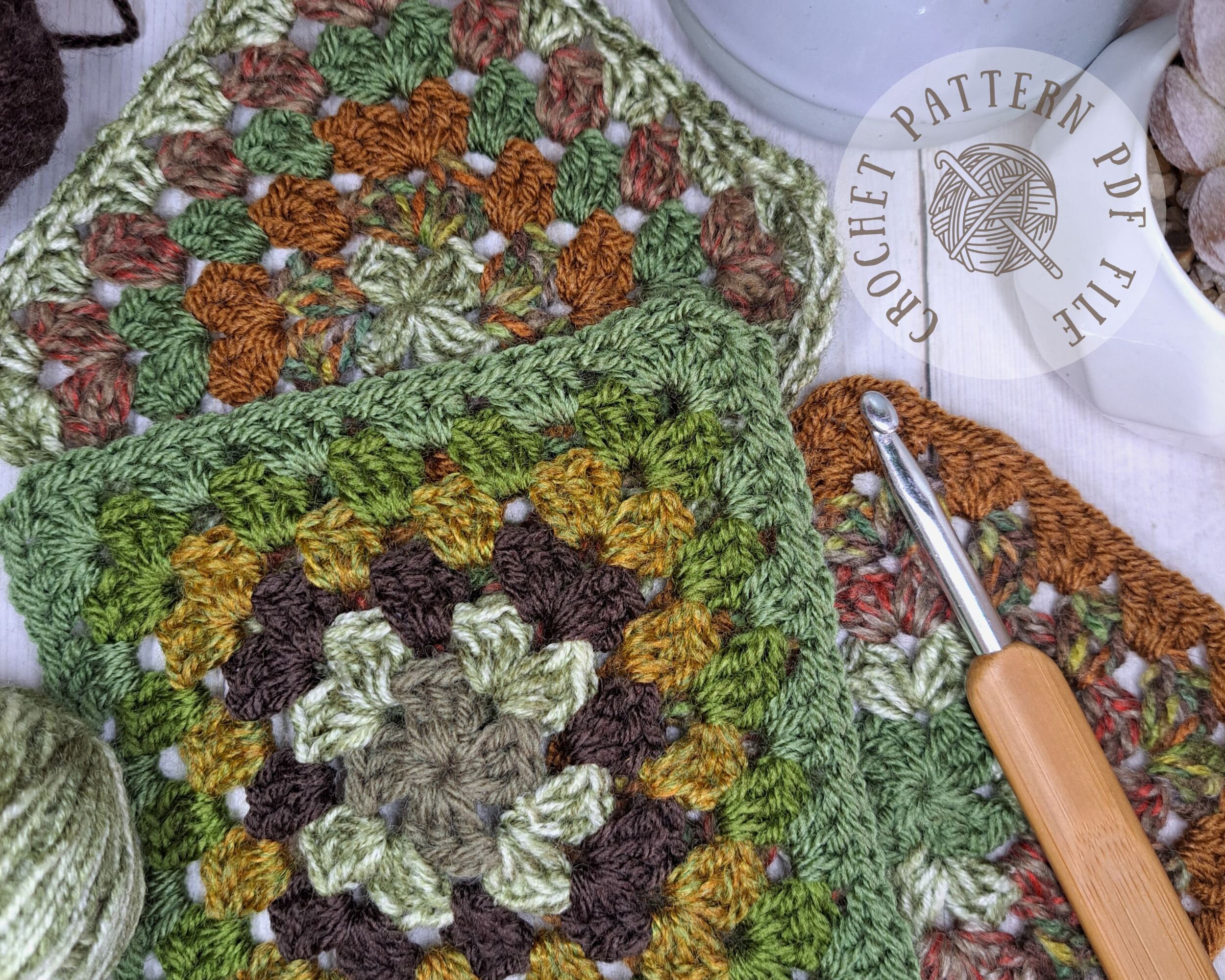 Easy Granny Square Crochet Pattern Beginners Simple Crochet - Etsy