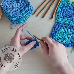 Easy Granny Square Crochet Pattern, Beginners Simple Crochet Pattern, Crochet Granny Square Pattern