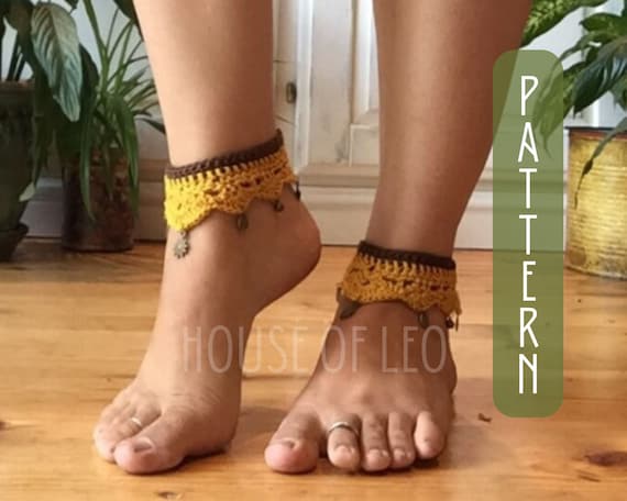 Eleri Fairy Anklet Crochet Pattern, PDF Crochet Pattern, Crochet Jewellery Pattern, Easy Crochet Pattern, Beginners Crochet Pattern