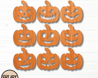Spooky Pumpkin SVG Bundle: Halloween Laser Cut Files (Digital Download)