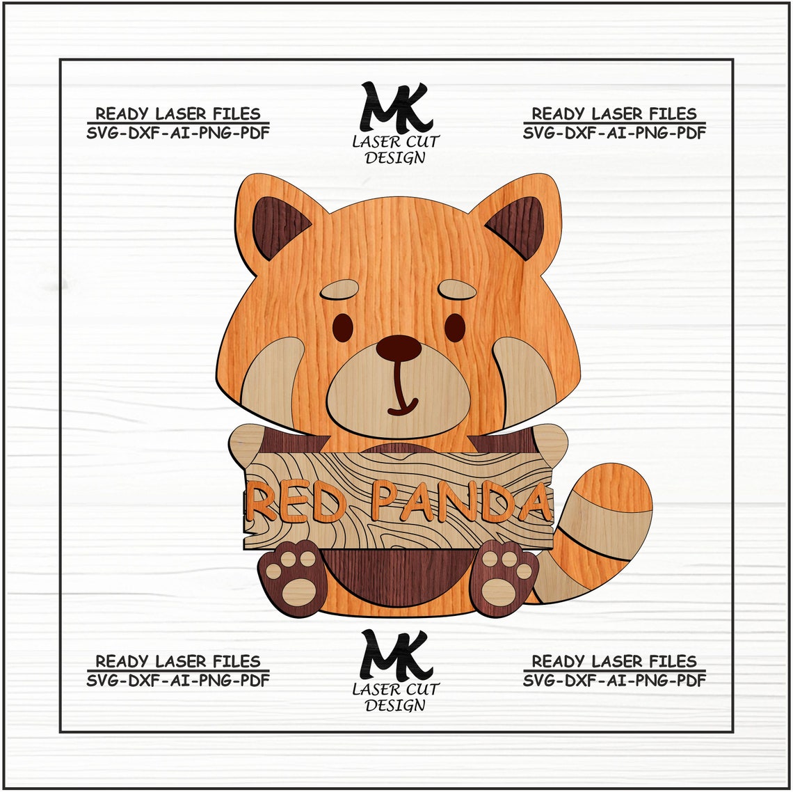 Red Panda SVG Laser Cut Files for Glowforge and All Lasers ...
