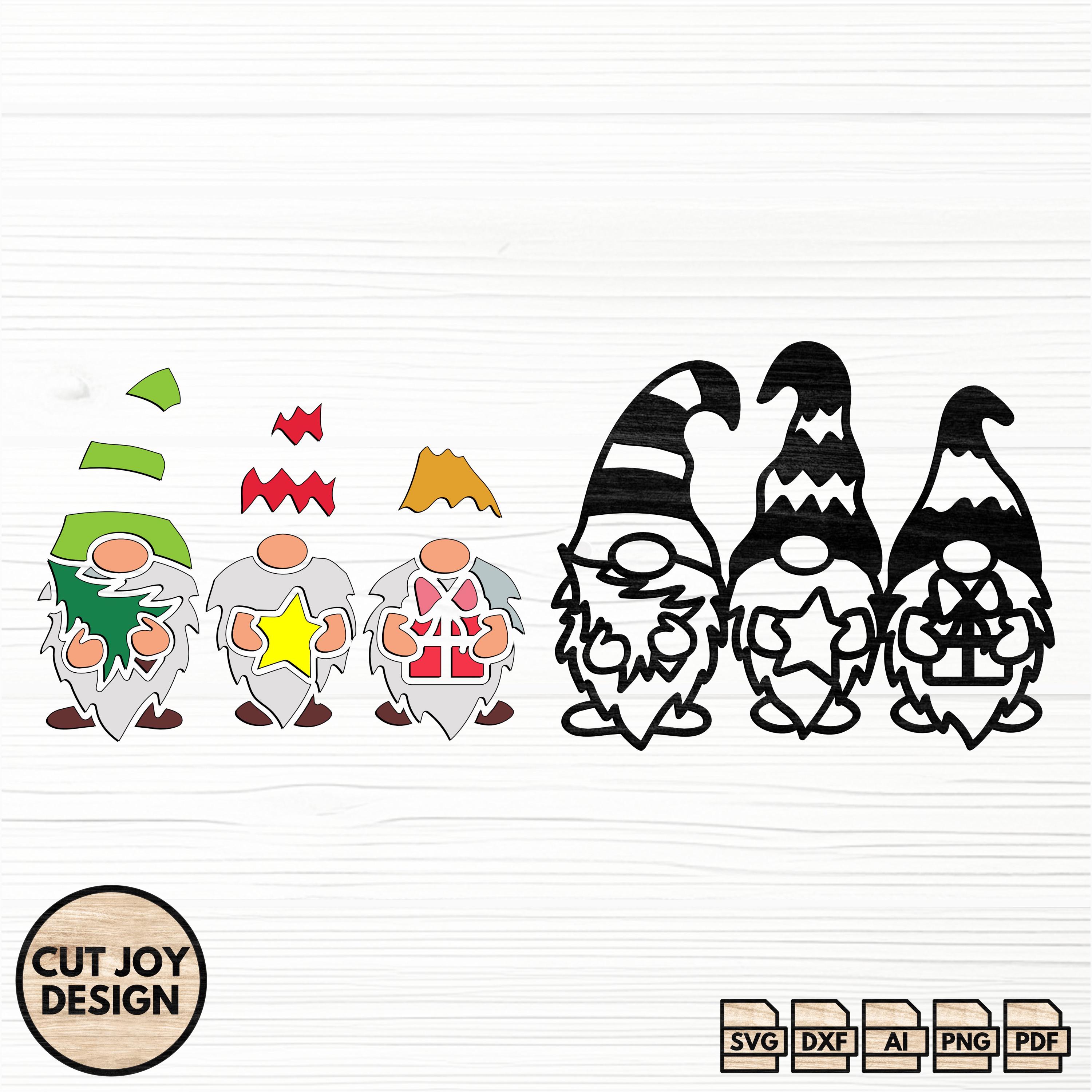 Christmas Gnome SVG Bundle, Laser Cut Files (digital Download) - Etsy