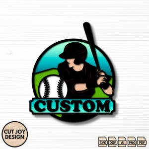Customizable Baseball Sign SVG: Laser Cut Sports Decor (Digital Download)