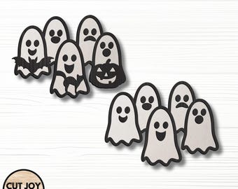 Halloween Ghost SVG Bundle: Laser Cut Files for DIY Decor (Digital Download